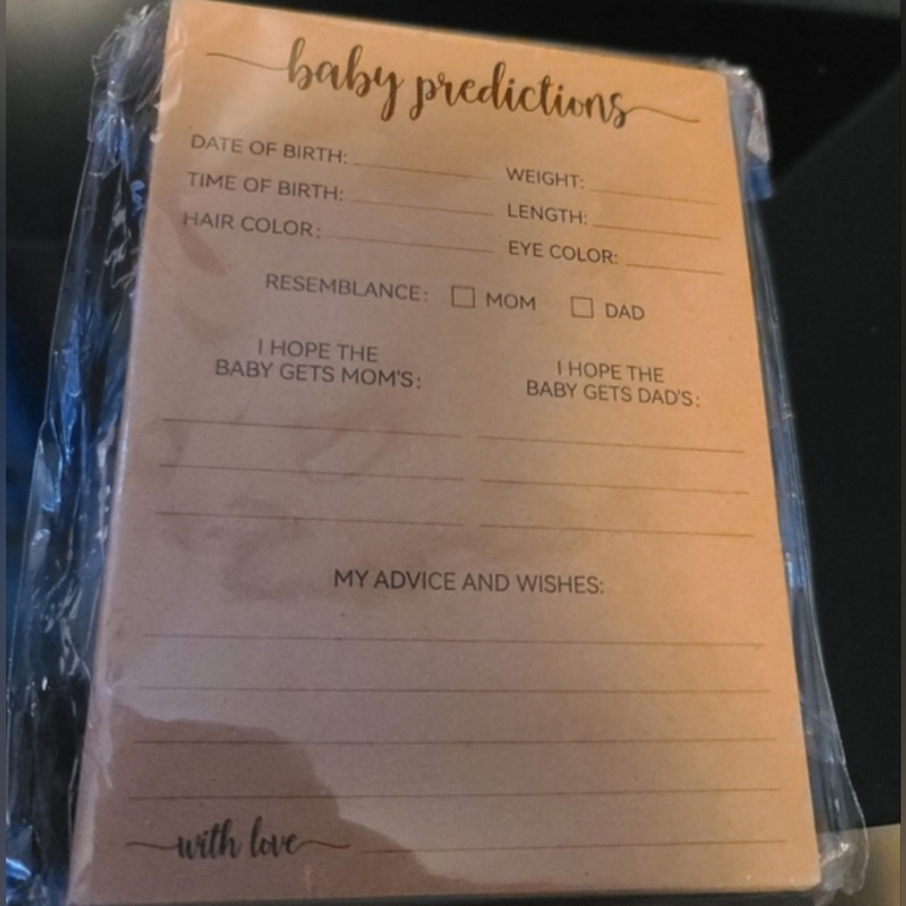 Baby shower predictions